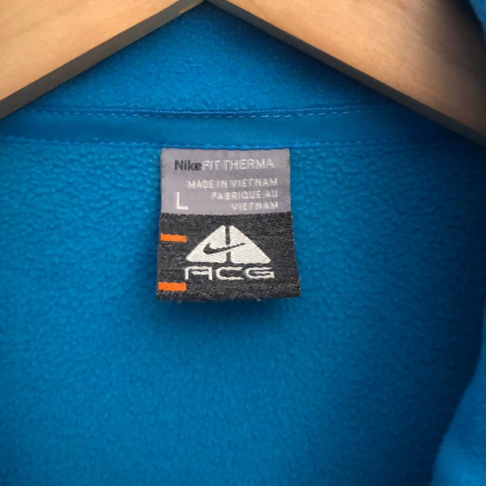 Nike Jacket ACG Fleece Zip Up Blue LG EUC COND - Picture 2 of 6